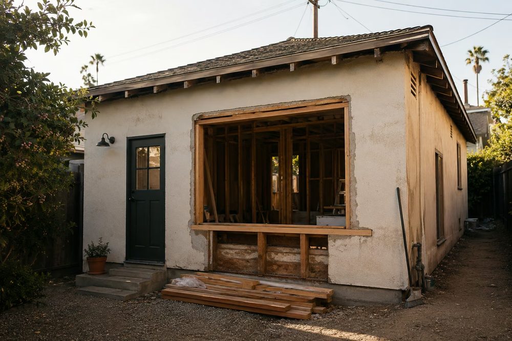 Detached accessory dwelling unit behind a Los Angeles home